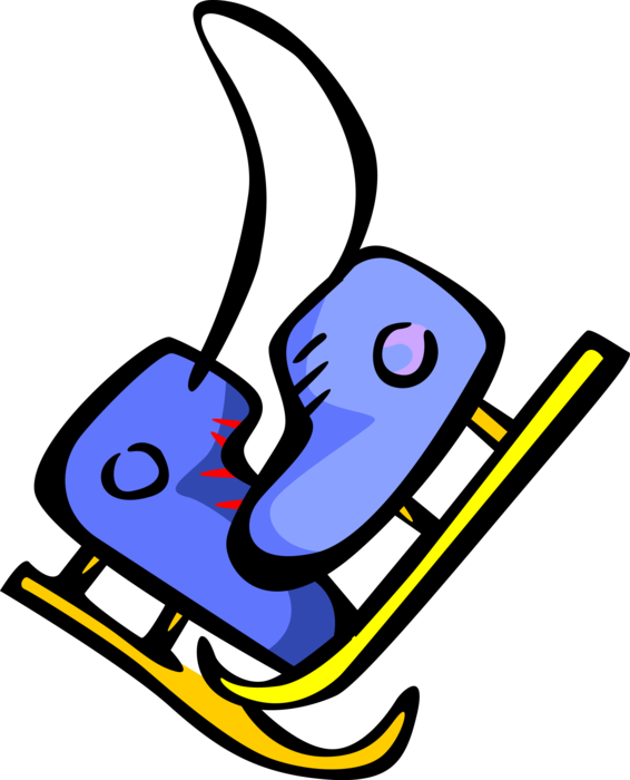 Vector Illustration of Ice Speed Skates