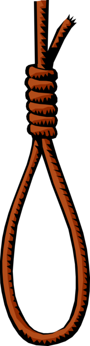 Vector Illustration of Hangman's Noose Rope used for Hanging