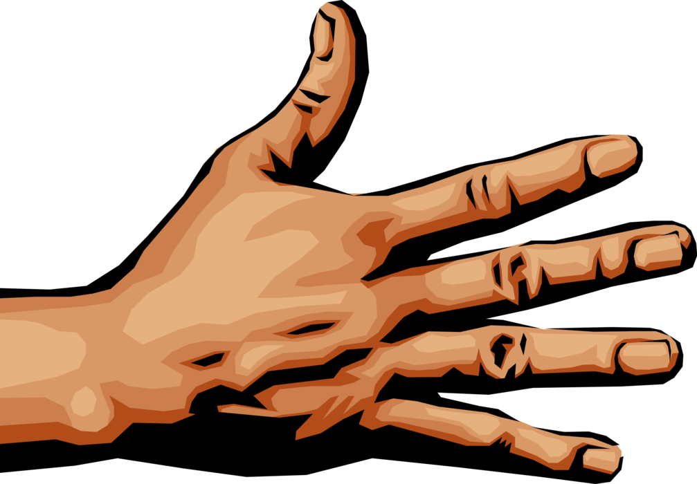 Vector Illustration of Outstretched African American Helping Hand