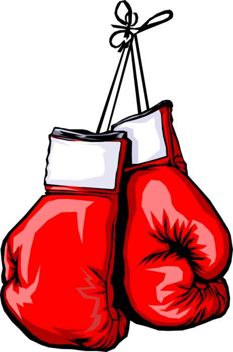 Vector Illustration of Prize Fighting Boxing Glove Cushioned Glove Worn By Boxers and Fighters