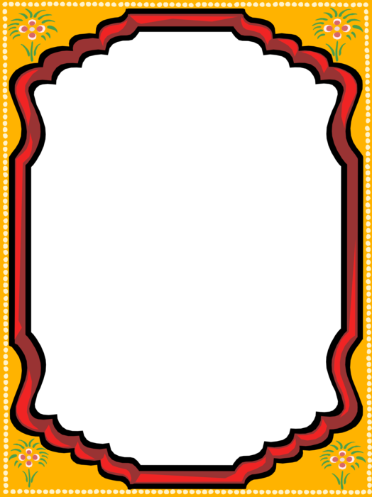 Vector Illustration of Framed Mirror Frame Border