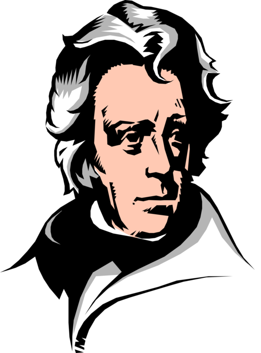 Vector Illustration of Andrew Jackson 7th President of the United States POTUS