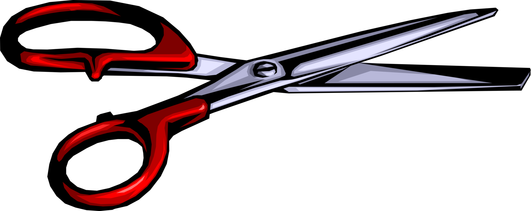 Vector Illustration of Scissors Hand-Operated Shearing Tools