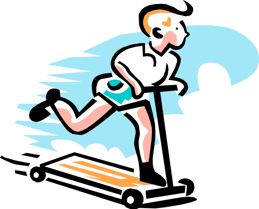 Vector Illustration of 1950's Vintage Style Boy on Riding Toy Push Cart