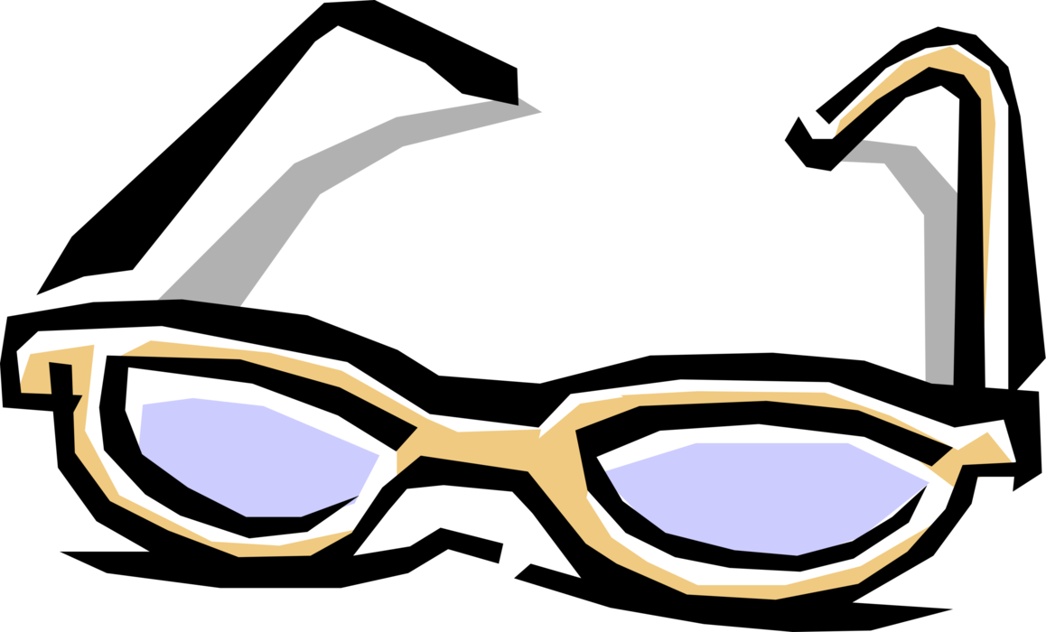 Vector Illustration of Eyeglasses or Reading Glasses to Correct or Aid Vision