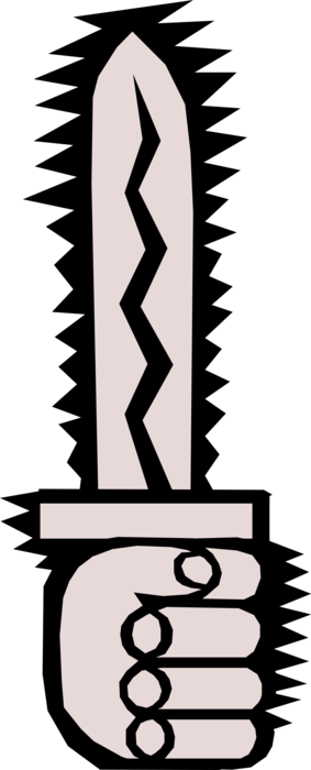 Vector Illustration of Military Sword used in Combat Battle