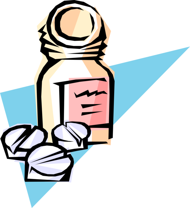 Vector Illustration of Pharmaceutical Oral Dosage Medication Tablet Pills