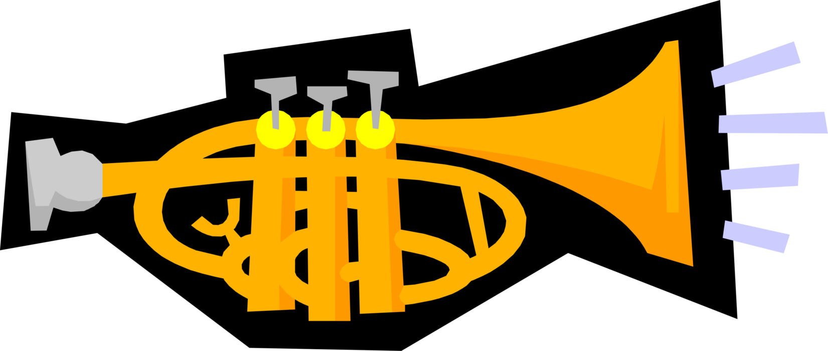 Vector Illustration of Harp Stringed Musical Instruments