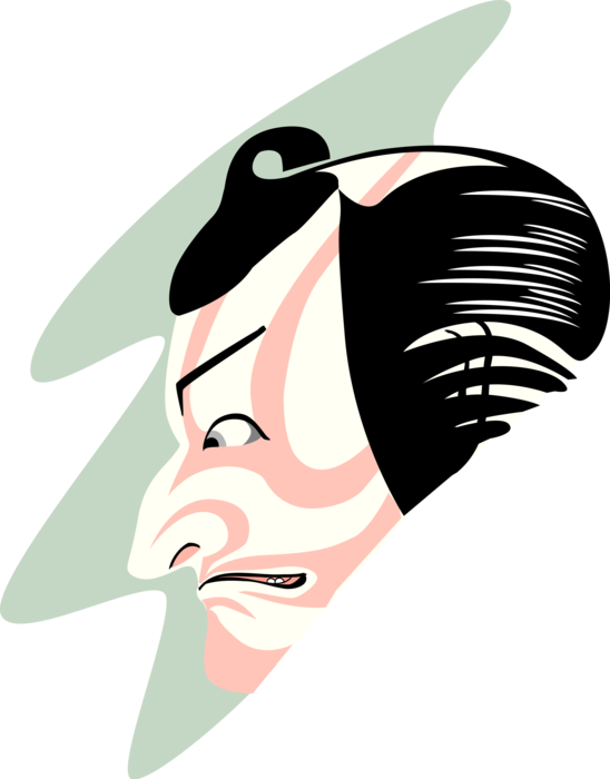 Vector Illustration of Japanese I50164 Dance-Drama Performer