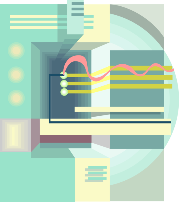 Vector Illustration of Computer Integrated Circuits