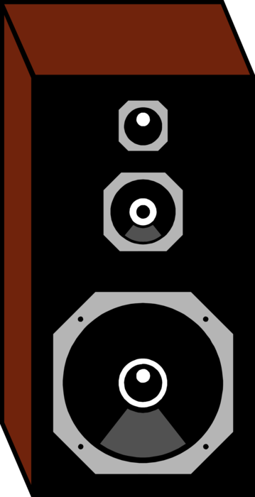 Vector Illustration of Audio Entertainment Loudspeaker Speaker