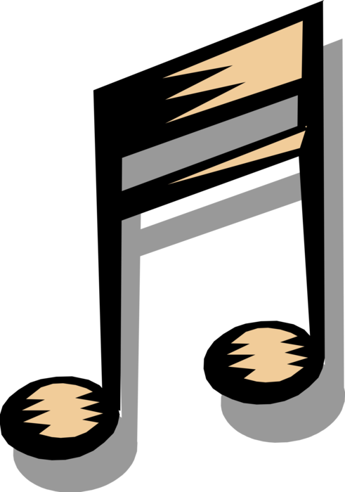 Vector Illustration of Musical Notation Music Notes Represent Relative Duration and Pitch of Sound