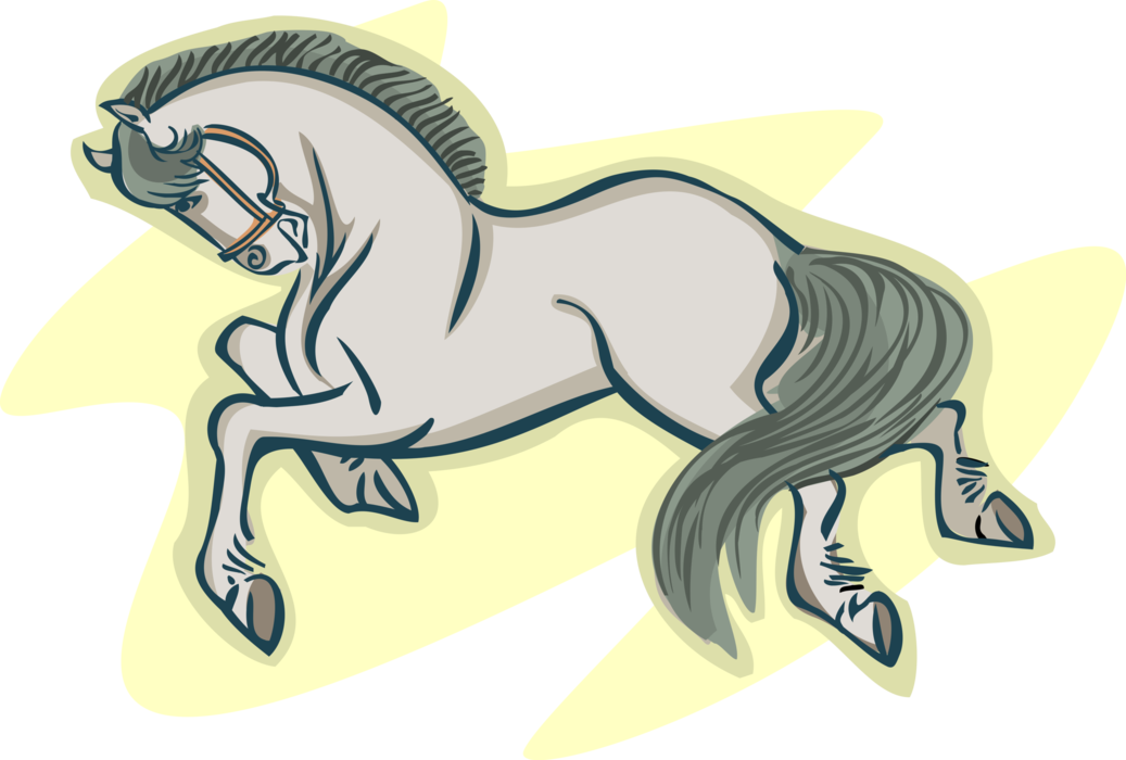 Vector Illustration of Quadruped Equine Horse