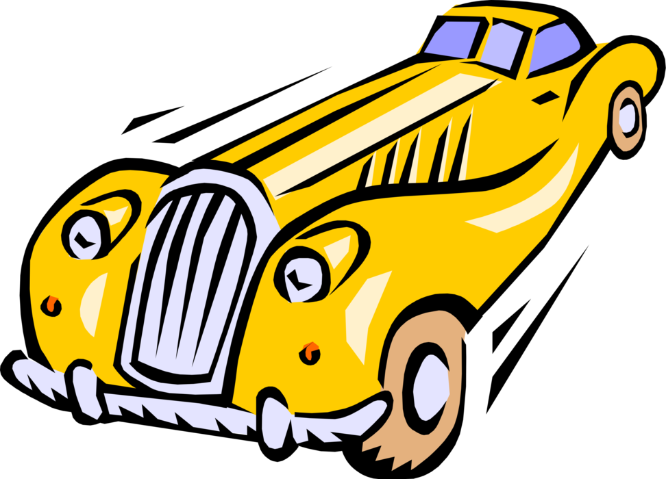 Vector Illustration of Luxury Automobile Car Motor Vehicle