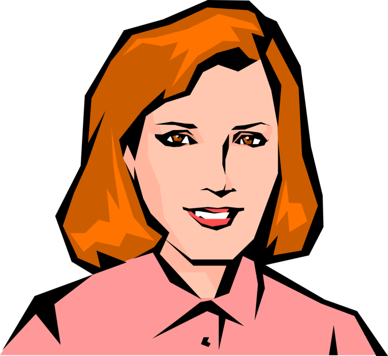Vector Illustration of Office Receptionist is Focused and Capable