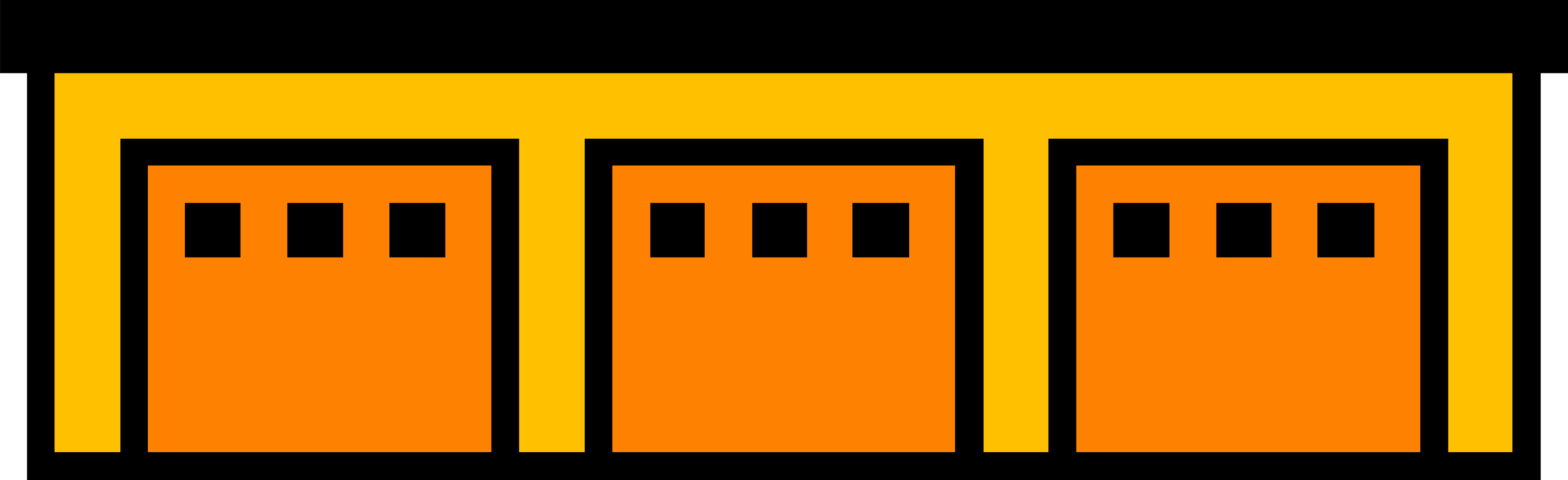 Vector Illustration of Garage or Storage Padlock Locker Symbol
