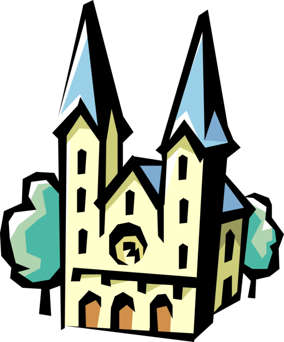 Vector Illustration of German Christian Church