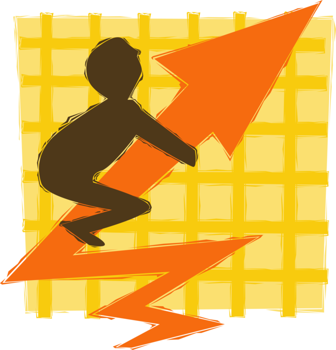 Vector Illustration of Upward Trajectory Sales Chart Diagram or Graph is Graphical Representation of Data