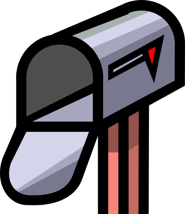 Vector Illustration of Letter Box or Mailbox Receptacle for Incoming Mail