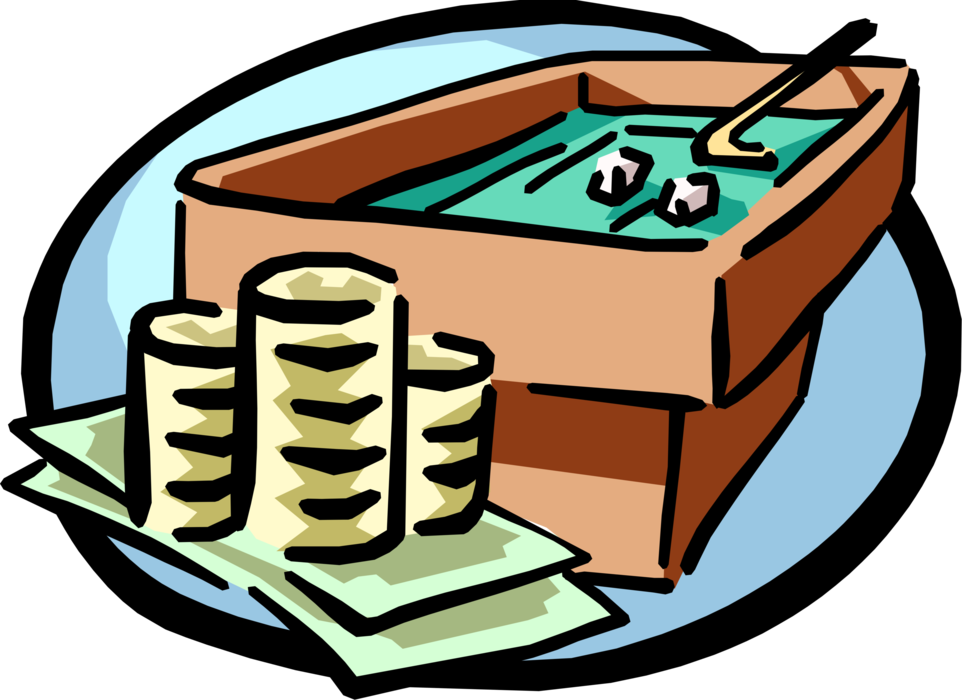Vector Illustration of Casino Games of Chance Craps Gambling with Your Money