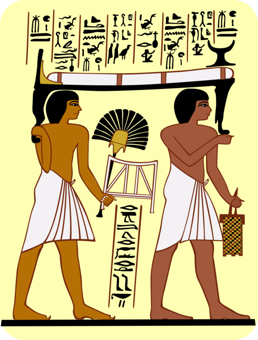 Vector Illustration of Ancient Egypt Egyptian Tomb Paintings