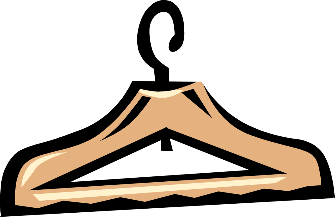 Vector Illustration of Clothes Hanger or Coat Hanger