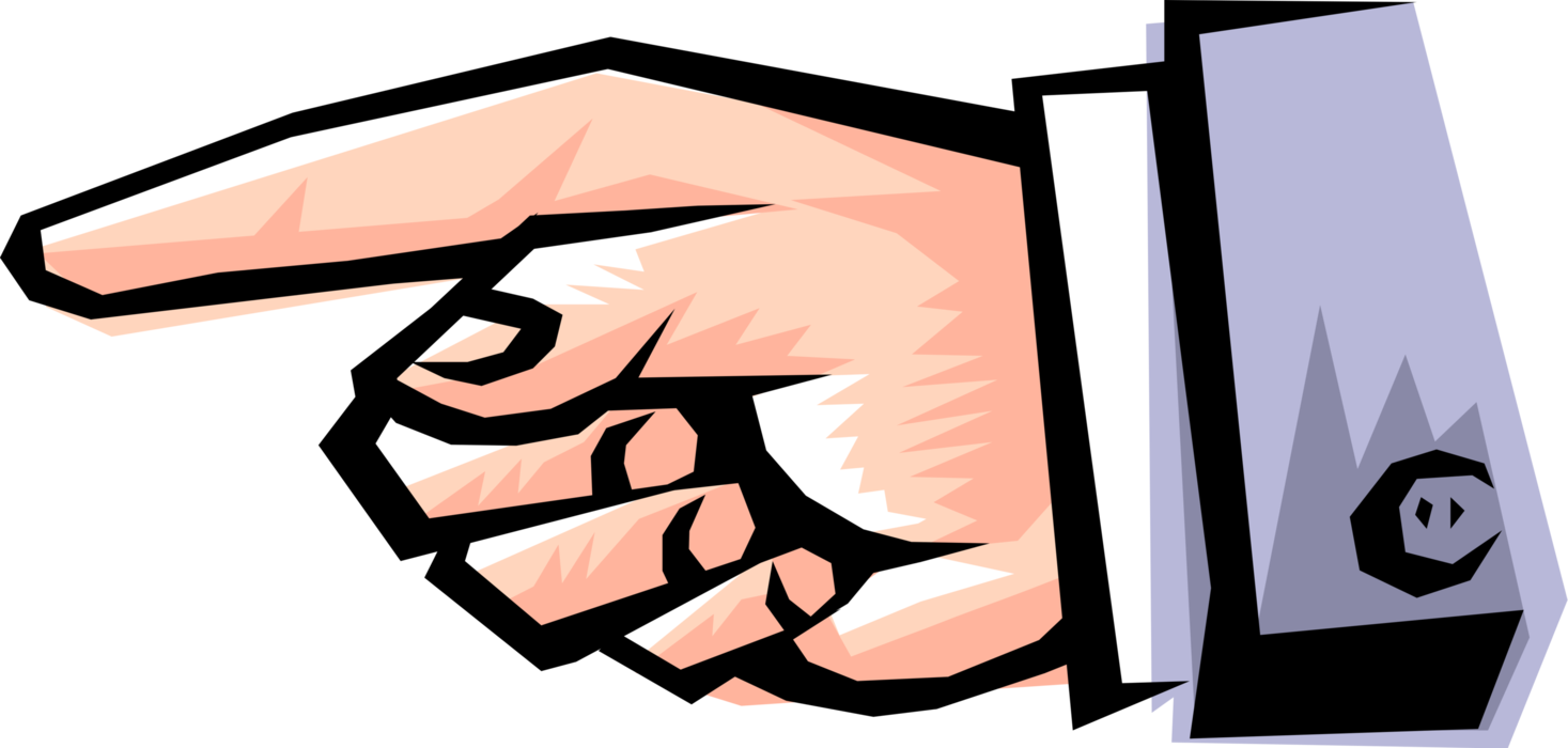 Vector Illustration of Businessman Hand with Pointing Finger