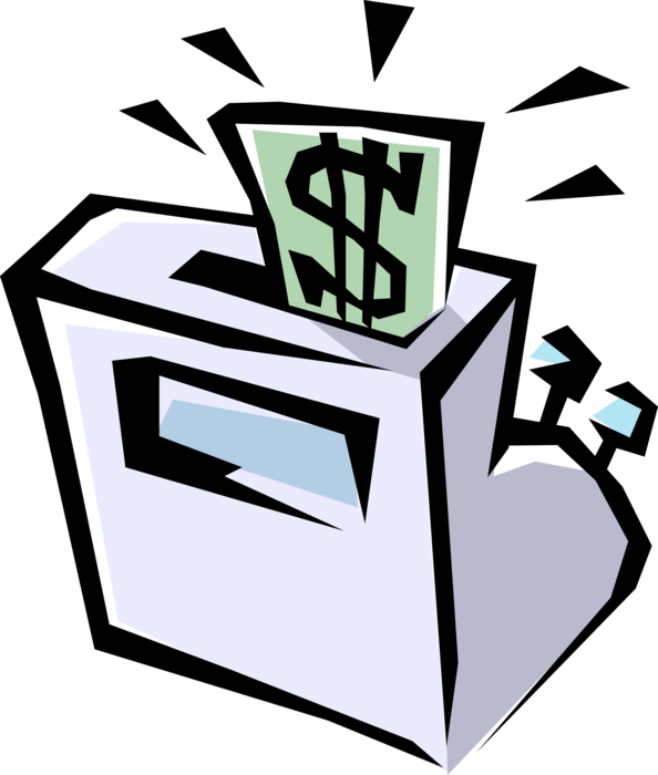 Vector Illustration of Cash Register for Registering and Calculating Retail Sales Transactions