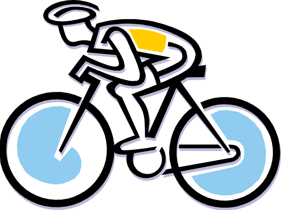 Vector Illustration of Bicycle Cyclist in Race