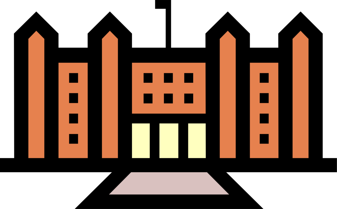 Vector Illustration of Government Building Symbol
