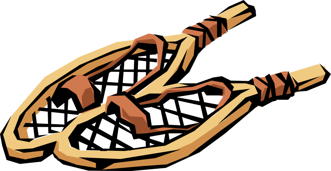 Vector Illustration of Snowshoes for Walking on Snow