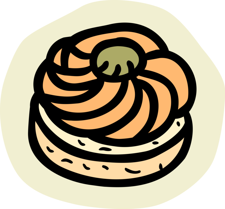 Vector Illustration of Sliced Peach Cobbler Fruit Dessert