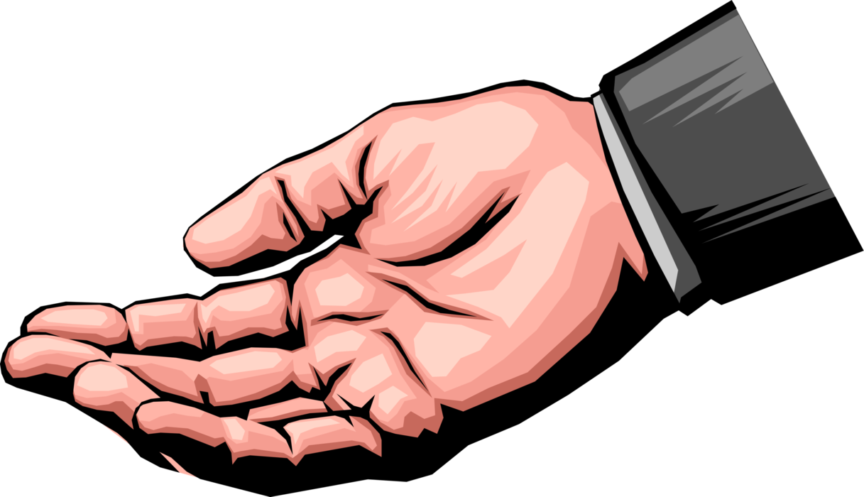 Vector Illustration of Open Hand Palm