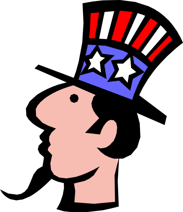 Vector Illustration of Independence Day 4th of July Uncle Sam National Personification of American Government