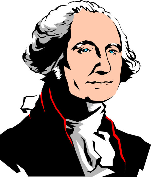 Vector Illustration of George Washington, Founding Father, First President of United States, Commander-in-Chief, POTUS