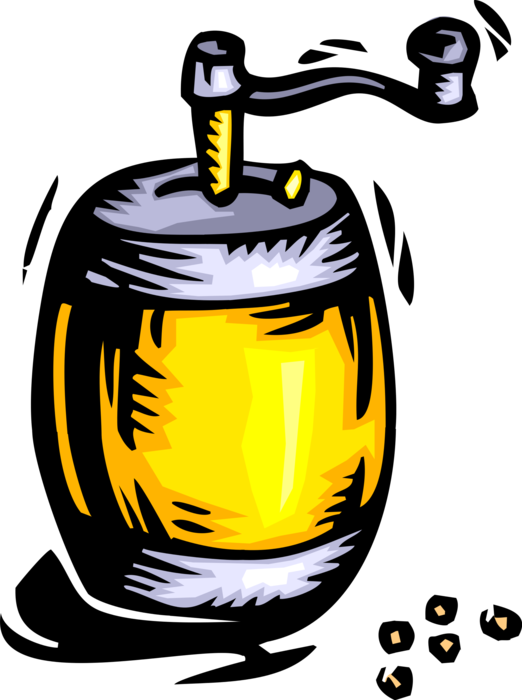 Vector Illustration of Pepper Grinder Peppermill