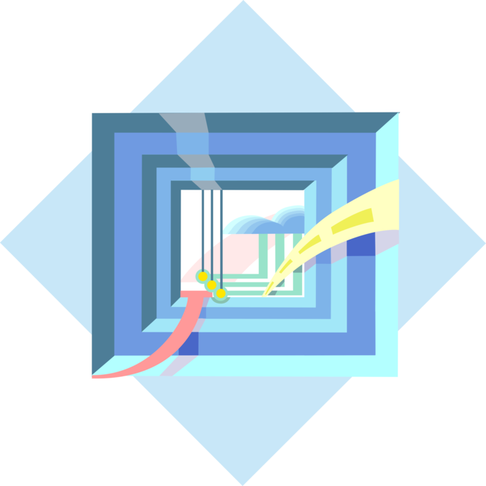 Vector Illustration of Computer Printed Circuit Board Electrically Connects Electronic Components Concept