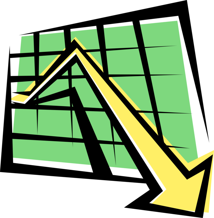 Vector Illustration of Sales Chart Diagram or Graph is Graphical Representation of Data