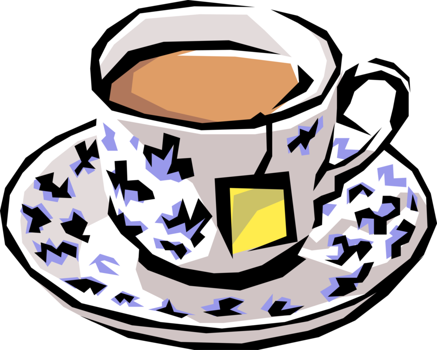 Vector Illustration of Cup of Hot Steeped Tea