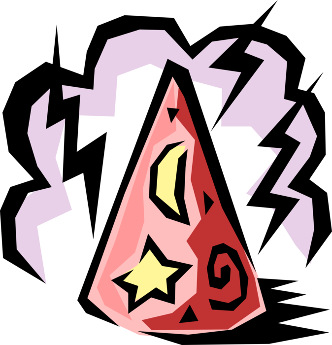 Vector Illustration of Sorcerer Magician's Magic Hat