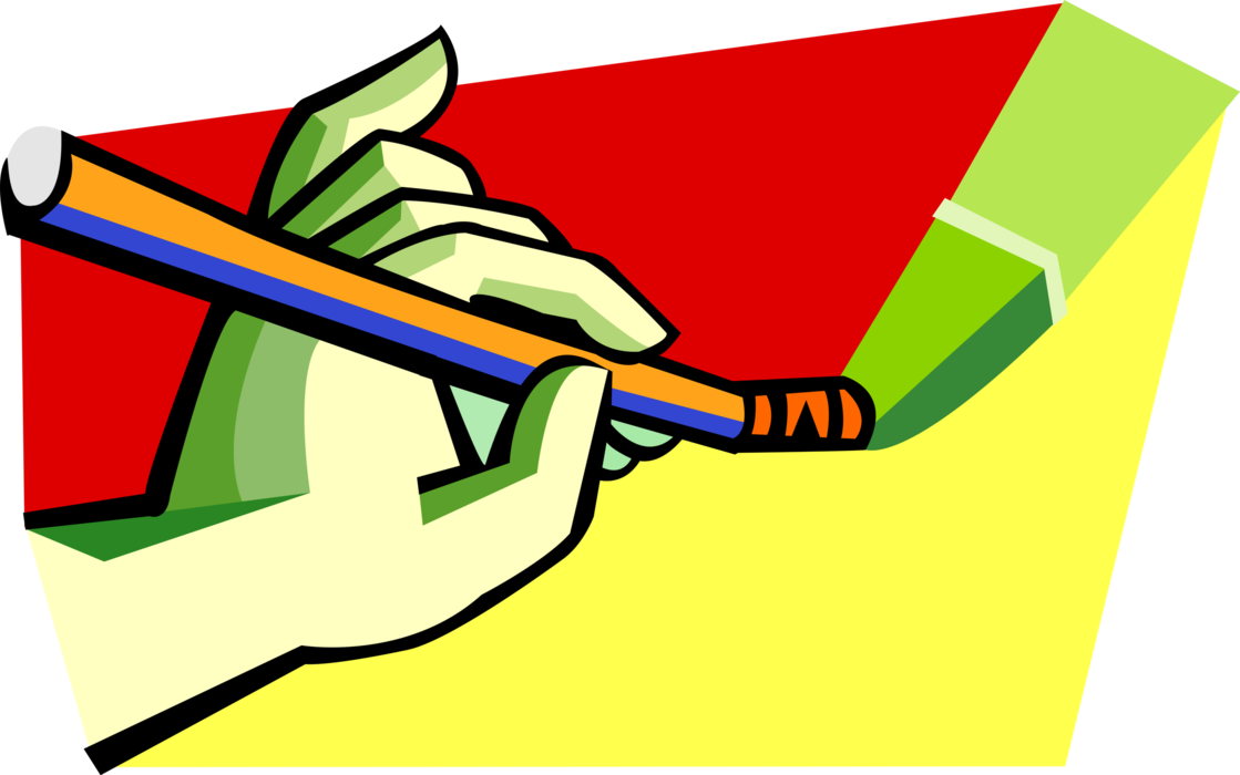 Vector Illustration of Hand Painting with Paintbrush