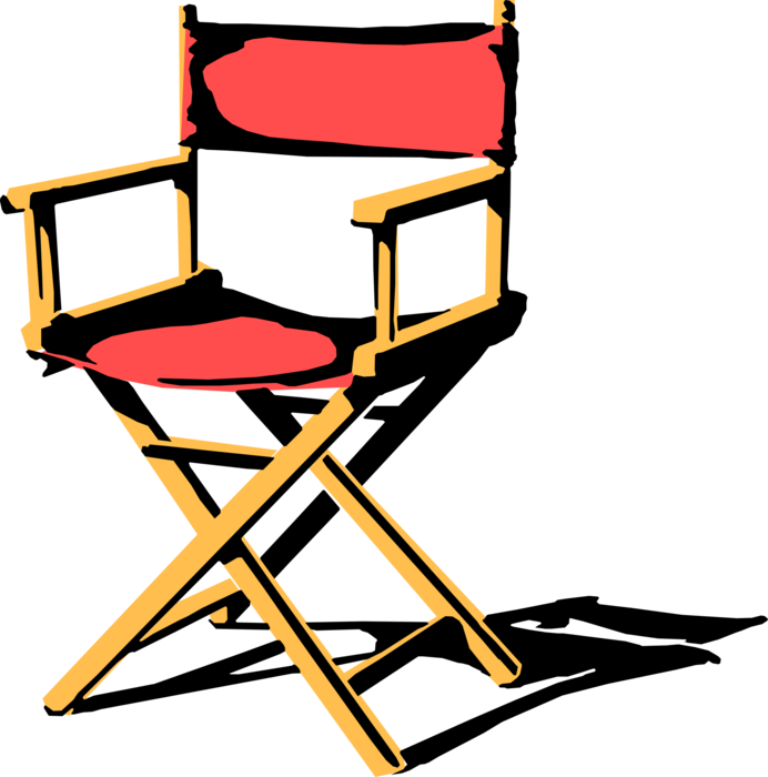 Vector Illustration of Filmmaking and Video Production Director's Chair