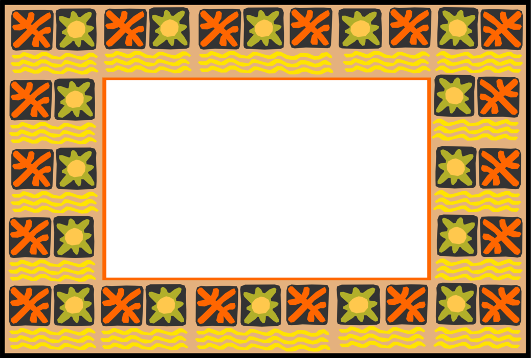 Vector Illustration of Southwestern Background Frame 