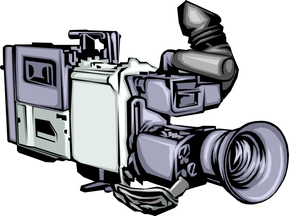 Vector Illustration of Videocamera Camcorder Video Camera Photographic Equipment