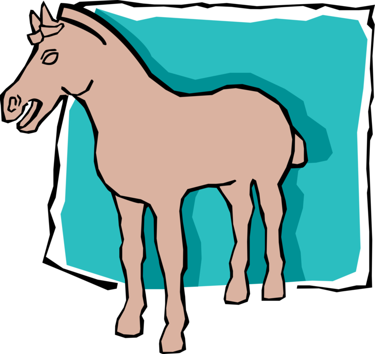 Vector Illustration of Quadruped Equine Horse