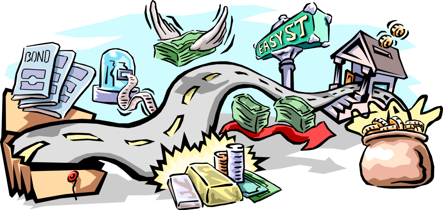 Vector Illustration of Road to Success Business and Finance