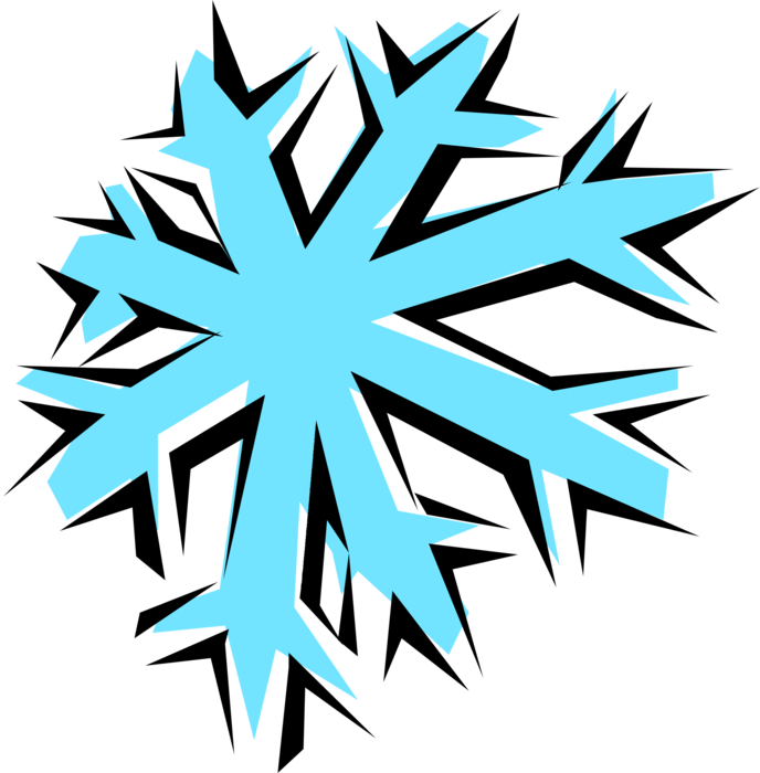Vector Illustration of Weather Forecast Calls for Snow Snowflake Ice Crystal