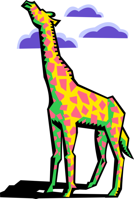 Vector Illustration of African Giraffe