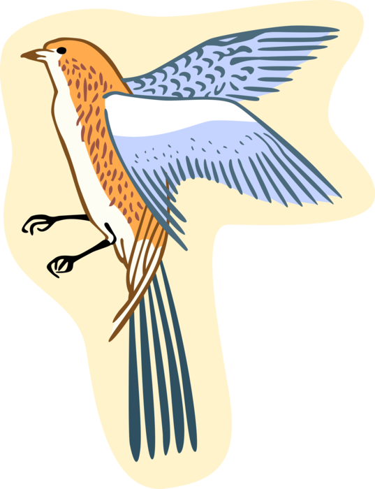 Vector Illustration of Feathered Bird