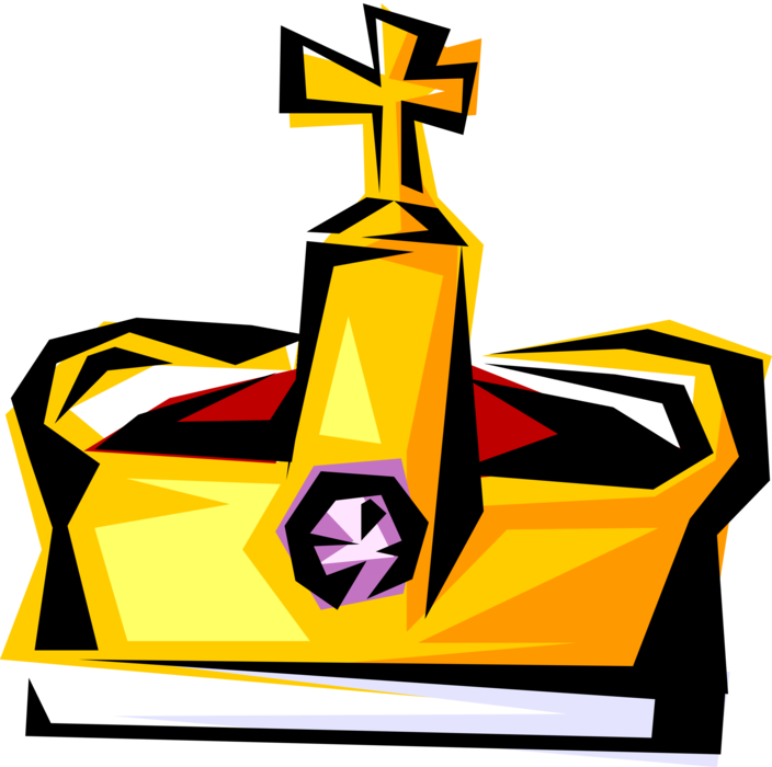 Vector Illustration of Monarch, King or Queen Royal Crown
